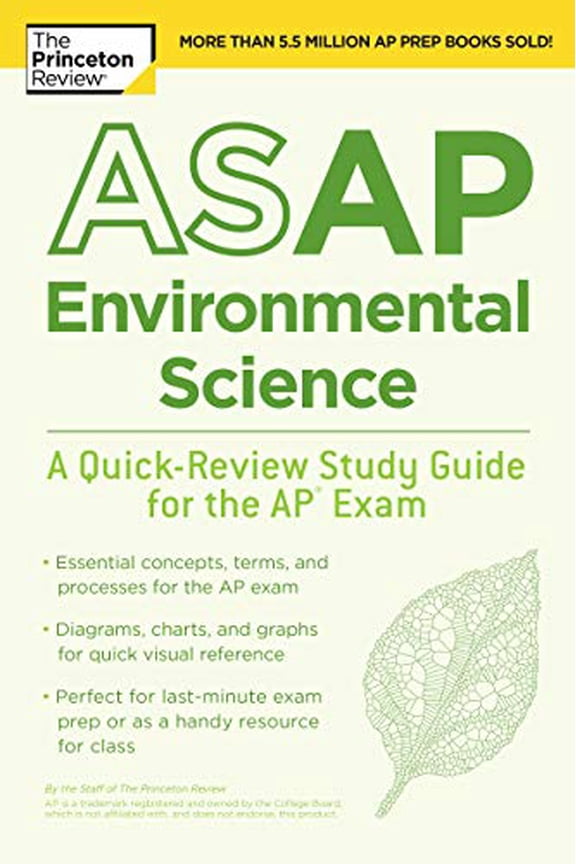 Pre-Owned ASAP Environmental Science: A Quick-Review Study Guide for the AP Exam (Paperback) 0525567682 9780525567684