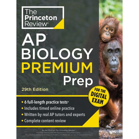 College Test Preparation Princeton Review AP Biology Premium Prep, 29th Edition: 6 Practice Tests + Digital Practice Online + Content Review, (Paperback)