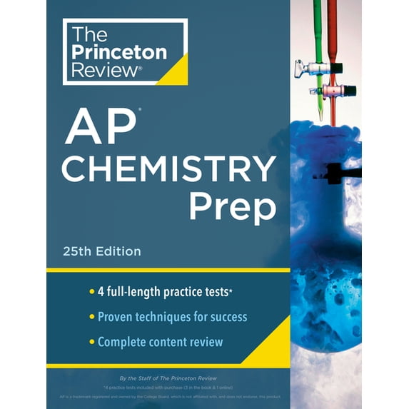 College Test Preparation Princeton Review AP Chemistry Prep, 25th Edition: 4 Practice Tests + Complete Content Review + Strategies & Techniqu, (Paperback)