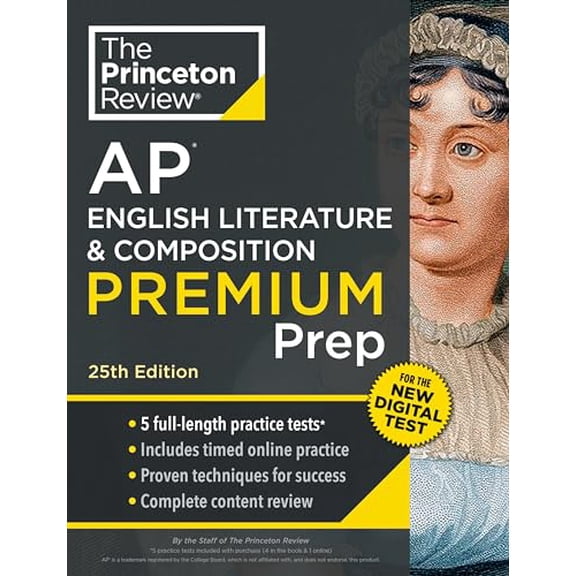 Pre-Owned Princeton Review AP English Literature & Composition Premium Prep, 25th Edition: 5 Practice Tests + Digital Practice Online + Content Review (Paperback) 0593517636 9780593517635