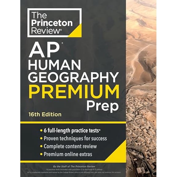 Pre-Owned College Test Preparation Princeton Review AP Human Geography Premium Prep, 16th Edition: 6 Practice Tests + Digital Practice Online + Content Rev, (Paperback)