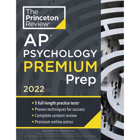 Pre-Owned Princeton Review AP Psychology Premium Prep, 2022: 5 Practice Tests + Complete Content Review + Strategies & Techniques (Paperback) 0525570721 9780525570721