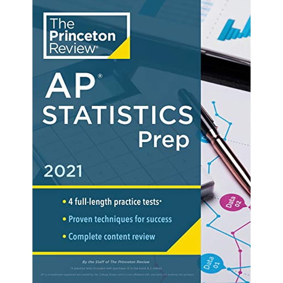 Pre-Owned Princeton Review AP Statistics Prep, 2021: 4 Practice Tests + Complete Content Review + Strategies & Techniques (Paperback) 0525569650 9780525569657