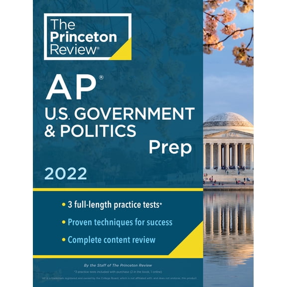 Pre-Owned College Test Preparation: Princeton Review AP U.S. Government & Politics Prep, 2022: Practice Tests + Complete Content Review + Strategies & Techniques (Paperback)