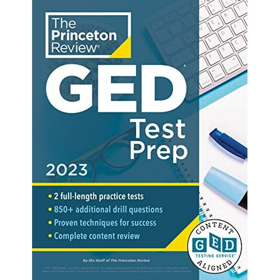 Pre-Owned Princeton Review GED Test Prep, 2023: 2 Practice Tests + Review & Techniques + Online Features (Paperback) 0593450639 9780593450635