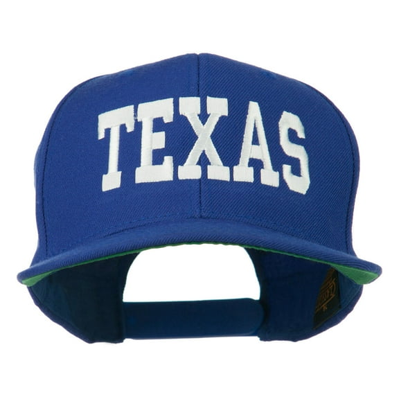 College Texas Embroidered Snapback Cap - Royal OSFM