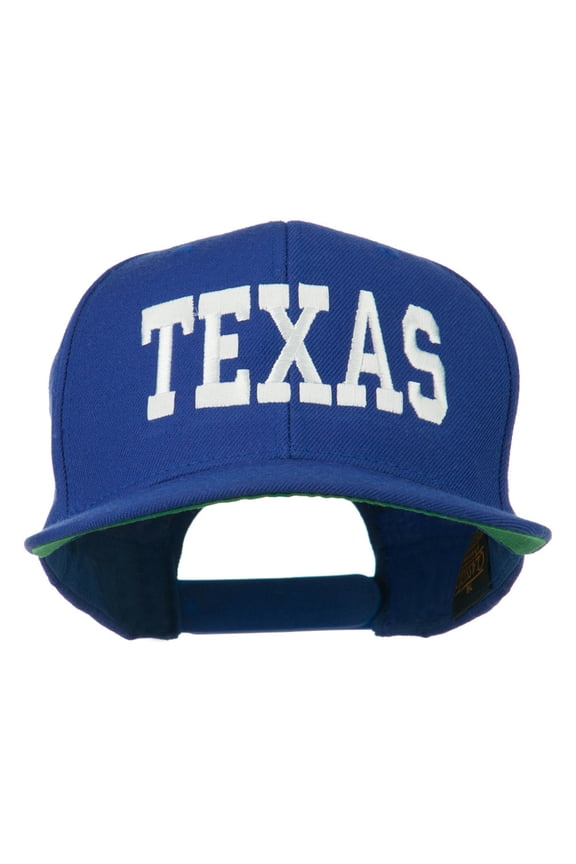 College Texas Embroidered Snapback Cap - Royal OSFM