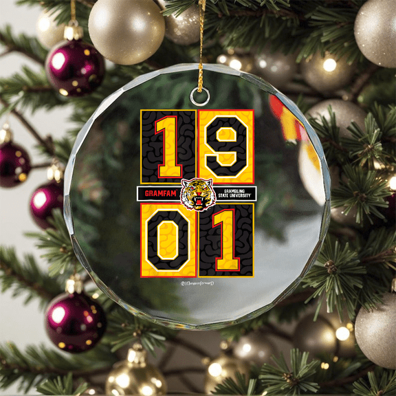 College Tigers Design Inspired By Historical Campus Spirit And Bold Style Perfect For School And Alumni Gifts Glass CIRCLE GLASS ORNAMENT Home Decor