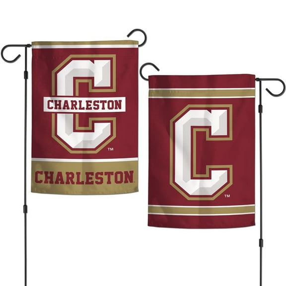 College of Charleston Cougars 12.5 x 18" Double Sided Yard and Garden College Banner Flag is Printed in The USA