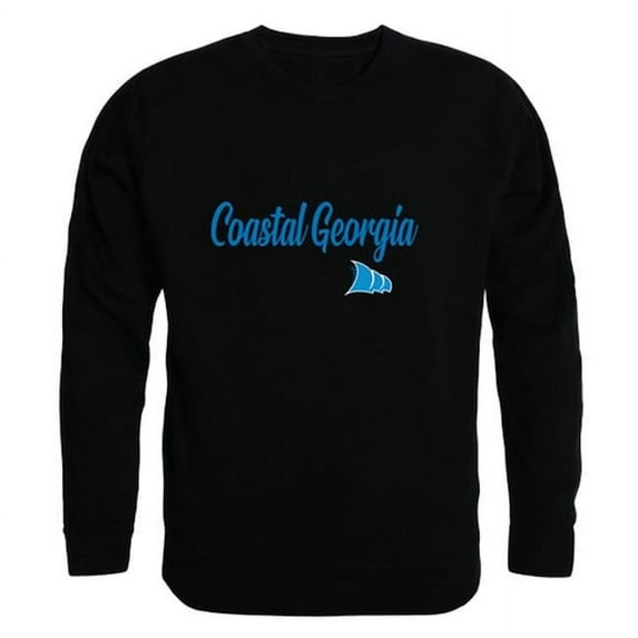 College of Coastal Georgia Mariners Script Crewneck Sweatshirt, Black - Large