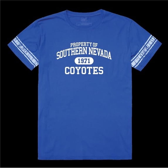 College of Southern Nevada Coyotes Property Football T-Shirt, Royal - Medium