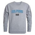 thumbnail image 1 of College of Staten Island Dolphins Dad Crewneck Sweatshirt, Heather Grey - Medium, 1 of 1