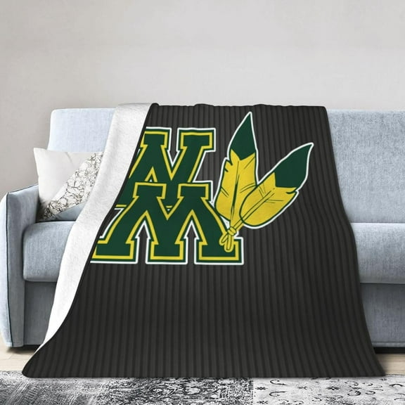 College of William and Mary Logo Fleece Blanket, Very Soft Microfiber Flannel Blanket for Couch Warm and Cozy for All Seasons
