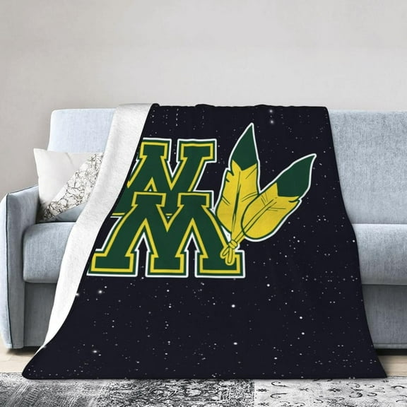 College of William and Mary Logo Fleece Blanket, Very Soft Microfiber Flannel Blanket for Couch Warm and Cozy for All Seasons
