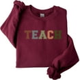thumbnail image 1 of Collegiate Font Teacher Sweatshirt, 1 of 6