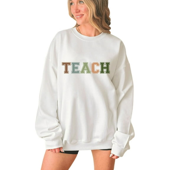 Collegiate Font Teacher Sweatshirt