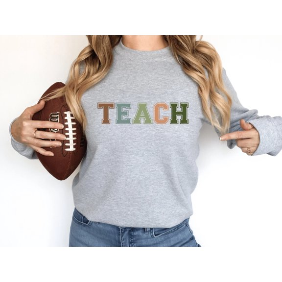 Collegiate Font Teacher Sweatshirt