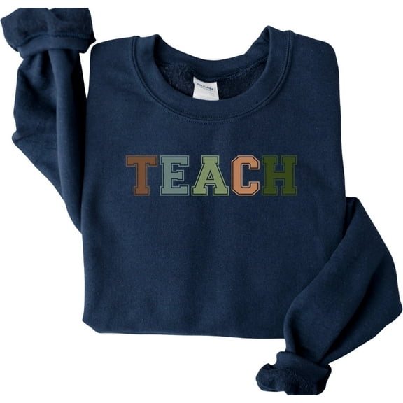 Collegiate Font Teacher Sweatshirt