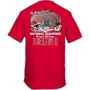 Collegiate Georgia UGA Bulldogs 2022 National Championship Illustration Short Sleeve T-Shirt Athletic Red Small