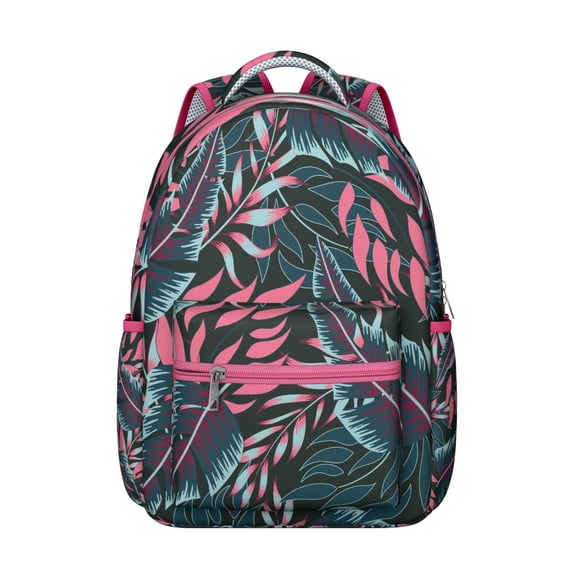 Collegiate Hawaii Tropical Wind Palm Leaves Print Backpack: Spacious & Lightweight Laptop Daypack for Students, Perfect Bookbag for Campus Commute, An Ideal Gift for Women and Men for School