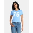 thumbnail image 1 of Collegiate Women's Graphic Baby Tee with Short Sleeves, Sizes XXS-XXL, 1 of 5