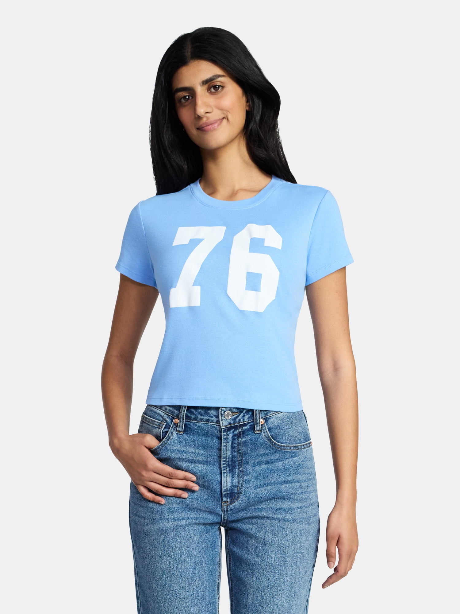 Brain Rot Women's Graphic Cropped Baby Tee with Short Sleeves, Sizes XXS-XXL