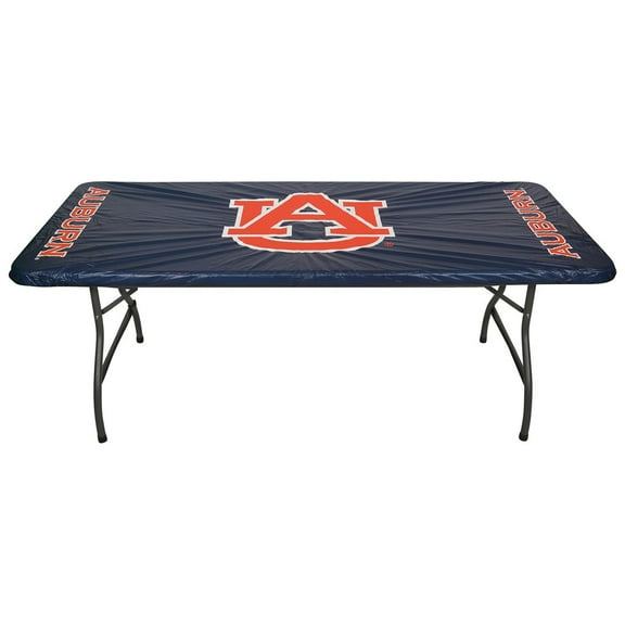 Collegiate Kwik-Covers Rectangle Plastic Table Cover (Auburn University) 96" x 30"
