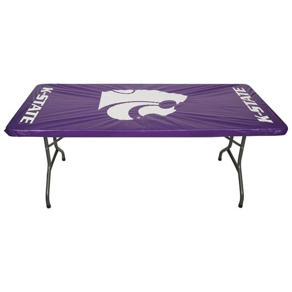 Collegiate Kwik-Covers Rectangle Plastic Table Cover (Kansas State University) 72" x 30"