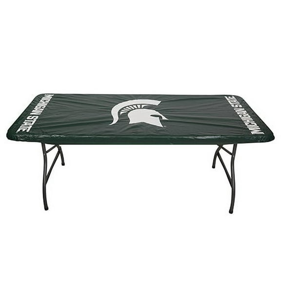 Collegiate Kwik-Covers Rectangle Plastic Table Cover (Michigan State University) 96" x 30"