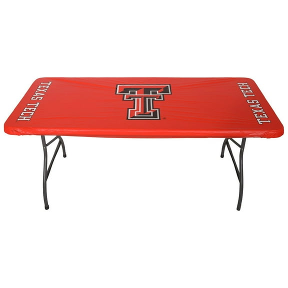 Collegiate Kwik-Covers Rectangle Plastic Table Cover (Texas Tech University) 96" x 30"