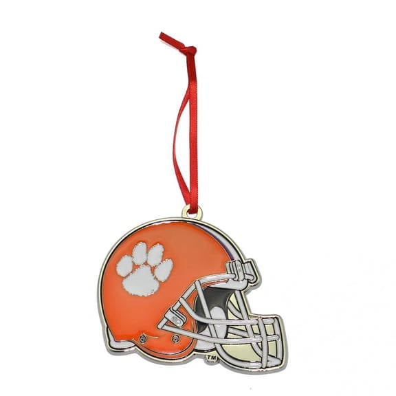 Collegiate Pulse Clemson Tigers Football Helmet Metal Christmas Ornament