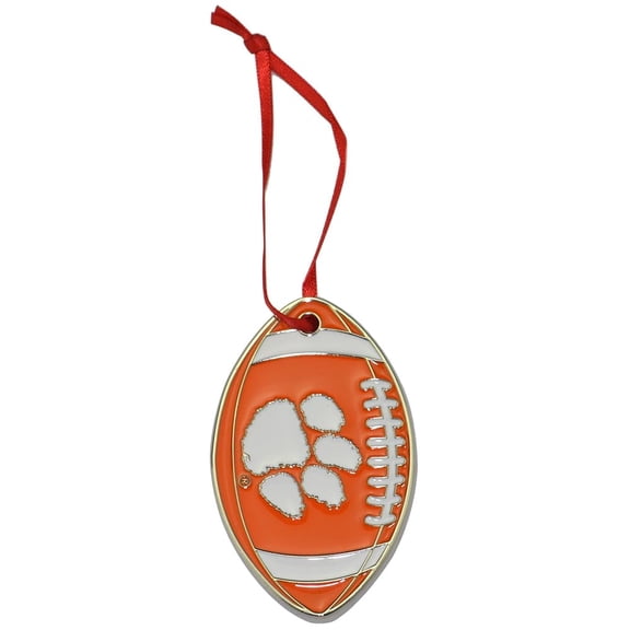 Collegiate Pulse Clemson Tigers Football Metal Christmas Tree Ornament