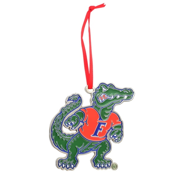 Collegiate Pulse Florida Gators Mascot-Shaped Zinc Alloy Christmas Ornament