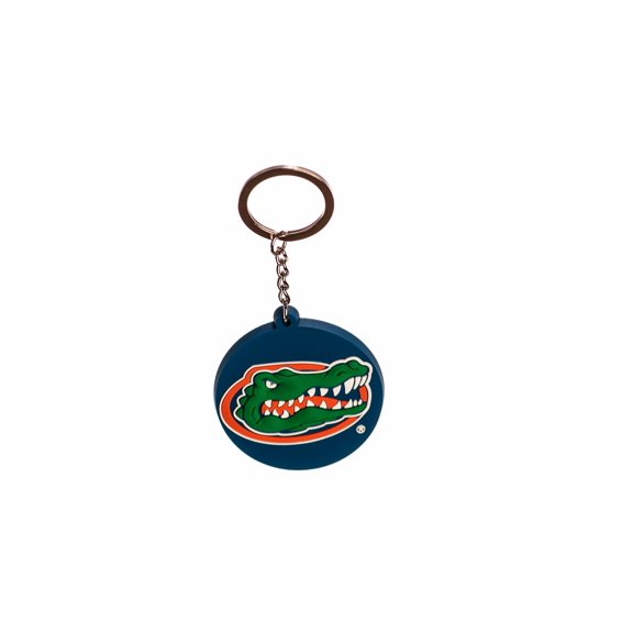 Collegiate Pulse Florida Gators PVC Logo Keychains, Blue and Orange, 2-Pack