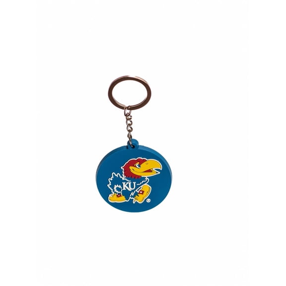 Collegiate Pulse Pack of 2 KANSAS JAYHAWKS PVC KEYCHAINS