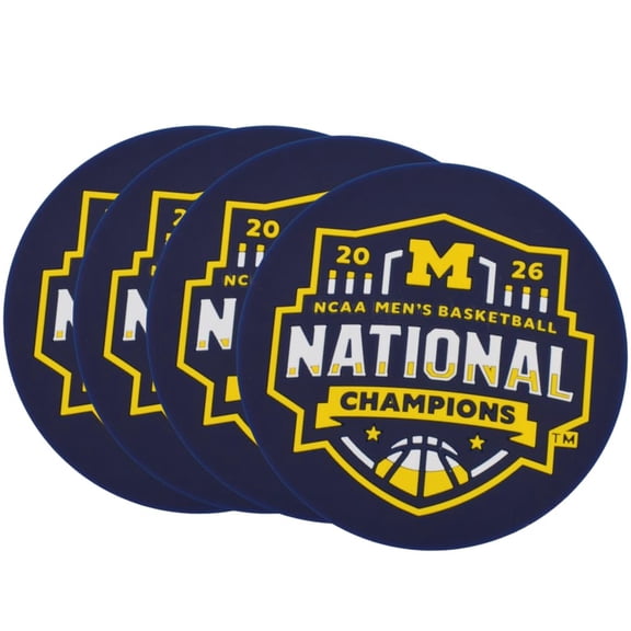 Collegiate Pulse Michigan 2026 Basketball Champs 4-Pack Coasters