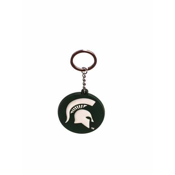 Collegiate Pulse Pack of 2 MICHIGAN STATE SPARTANS PVC KEYCHAINS