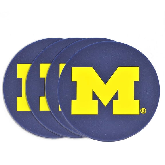 Collegiate Pulse Michigan Wolverines 4-Pack PVC Coasters