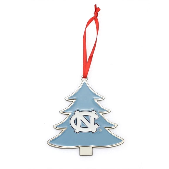 Collegiate Pulse North Carolina Tar Heels (UNC) Tree Shaped Metal Christmas Ornament