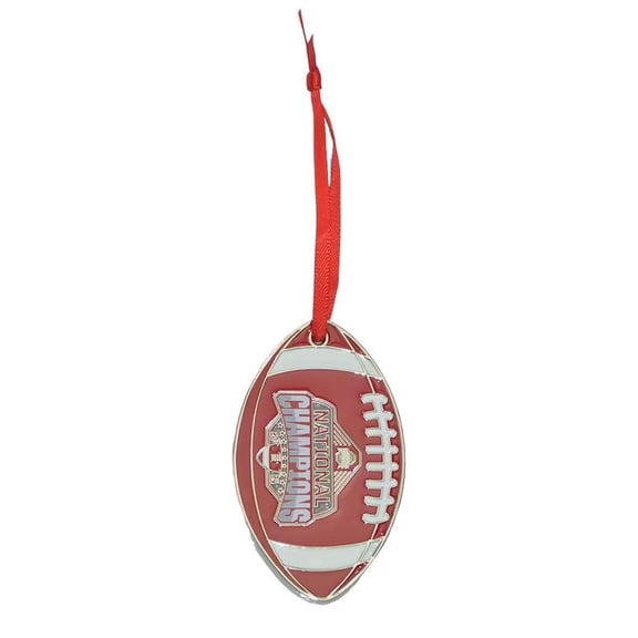 Collegiate Pulse Ohio State Buckeyes 2024 CFP National Champions Football Metal Ornament