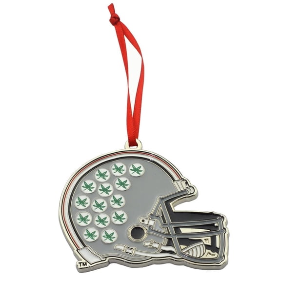 Collegiate Pulse Ohio State Buckeyes Leaf Football Helmet Ornament