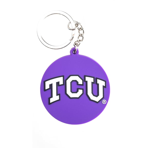 Collegiate Pulse TEXAS CHRISTIAN HORNED FROGS PVC KEYCHAIN