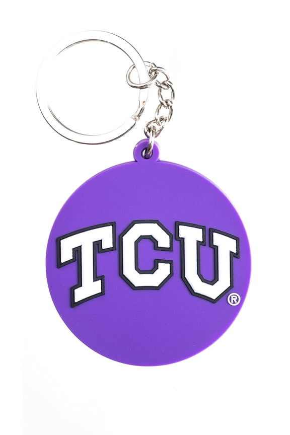 TEXAS CHRISTIAN HORNED FROGS PVC KEYCHAIN