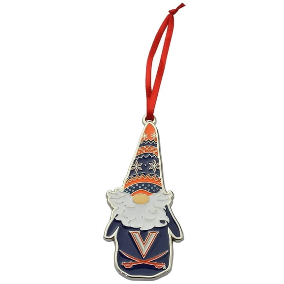 Collegiate Pulse Virginia Cavaliers UVA Gnome Metal Christmas Tree Ornament