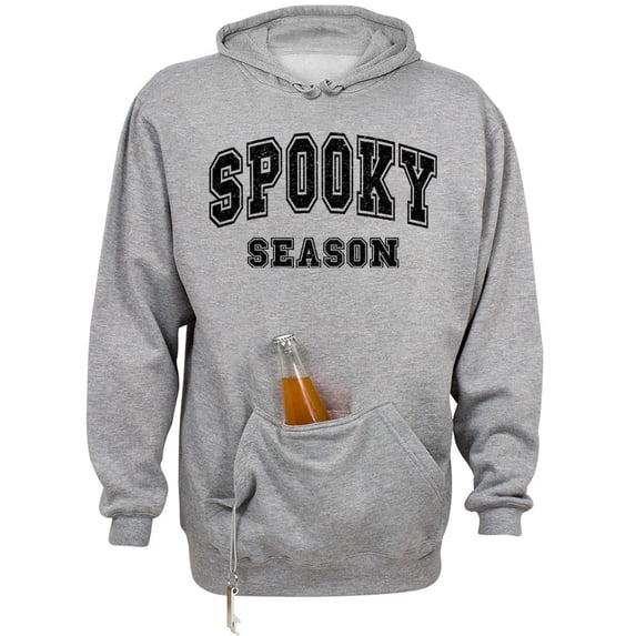Collegiate Spooky Season Beer Holder Tailgate Hoodie Sweatshirt Unisex Large Oxford