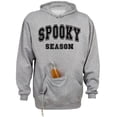 thumbnail image 1 of Collegiate Spooky Season Beer Holder Tailgate Hoodie Sweatshirt Unisex X-Large Oxford, 1 of 4