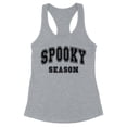 thumbnail image 1 of Collegiate Spooky Season Tank Top Fitted Racerback Women's Small Heather Grey, 1 of 5