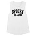 thumbnail image 1 of Collegiate Spooky Season Women's Muscle Tank Large White, 1 of 5