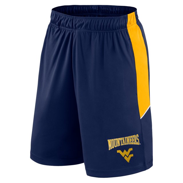 Collegiate WEST VA Mens Primry ColorX Cotton Athletic Shorts Bold&Loud