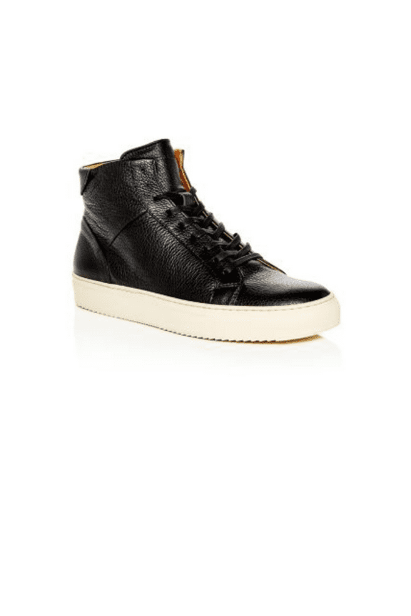 *Collegium Men's Classic Pillar Leather High-Top Sneakers- Black Size 39